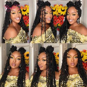 3s Box Butterfly Locs Crochet Hair synthétique Ombre 1b 27 30 0mbre blonde Couleur Soft River Sénégalais Crochet Twist Box Braids Locks Butterfly