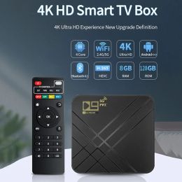 Box D9 Pro Smart TV Box Android 10.0 AMLOGIC S905L Quad Core 2.4g / 5G Double WiFi Bluetooth 4K Set Top Box 8 Go + 128 Go Media Player H.265
