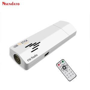 Box Digital USB 2.0 Analógico TV Stick para la radio FM del sintonizador de TV en todo el mundo con control remoto para la computadora portátil PC, envío gratis