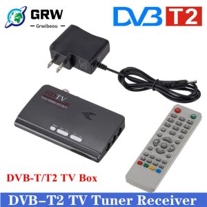 Box DVBT DVBT2 TV PUNER récepteur T / T2 TV Box VGA AV CVBS 1080P HDMICOMPATIBLE Digital HD Satellite Receiver pour les moniteurs LCD / CRT