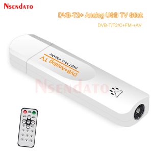Box DVBT2 / T / C FM PVR Analog USB TV Stick Tunner Dongle PAL / NTSC / SECAM avec antenne Remote Control DVB T2 HD TV Receiver pour Windows