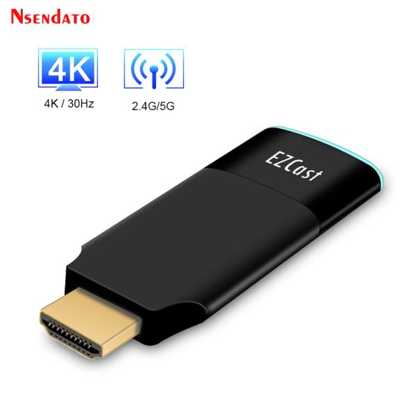 Box Ezcast 2 5G WiFi HDMI Affichage sans fil Dongle Miracast AirPlay Miroration HDMI TV Stick Receiver Adaptateur pour iOS Android Phone PC