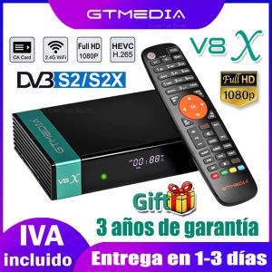 Box Full Hd Gtmedia V8X Satellite Receiver V7 S2X DVBS2X Gebouwd in WiFi H.265 Upgrade door Gtmedia V8 Nova V9 Prime Verzend vanuit Spanje
