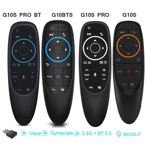 Box G10Spro BT 2.4g Smart Remote Control Gyroscope IR Apprentissage Vocation Bluetooth 5.0 G10S G10BTS Air Mouse pour Android TV Box