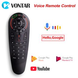 Box G30 Voice Remote Control 2.4g Wireless Air Mouse 33 touches IR Apprentissage Gyro Sense de détection pour Smart TV Box
