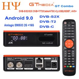 Box Gtmedia GT Combo 4K 8K HD TV Box 4 2 2 Android 9.0+DVBS2X/T2/C 2+16 Satellite TV -ontvanger Decoder/Google Smart Set Topbox