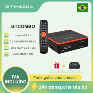 Box Gtmedia GT Combo Smart DVB TV Box Android 9.0/Terrestrial Satellite TV Receiver T2 S2X Ca Card /h.265 10 Bit/Set Top Box