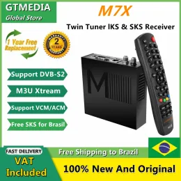 Box GTMedia M7X DVBS2 SKS / IKS / CS / M3U VCM / ACM TWIN TUNER LKS SKS TV Récepteur Realase 70.0 ° W LYNGSAT avec BRASIL CH SKS GRATUIT pour la vie