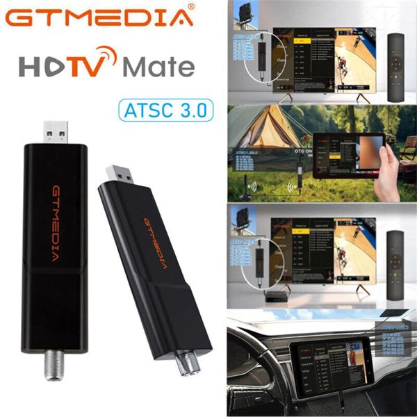 Box GTMedia TV Stick USB 3.0 Stick Stick compatible avec ATSC Support ATSC 3.0 TV Dongle pour les États-Unis, Corée du Sud, Brésil, Canada