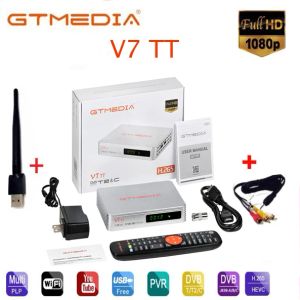 Box GTMedia V7 TT DVBT / T2 / CABLE / J.83B Receiver TV TV 1080p 1080p Décodeur Full HD Digital TV Box pour Multi PLP USB