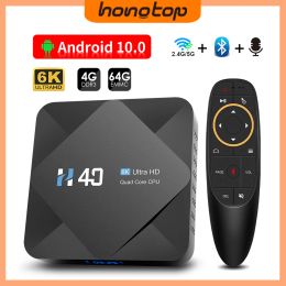 Box H40 Android 10.0 TV Box Voice Assistant 6K 3D WiFi 2.4G 5.8G 4GB RAM 32G 64G Android TV Box Zeer snelle tv -doos Android 10
