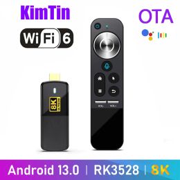 Box H96 Max 8K Android 13 TV Stick RK3528 Quad Core 2G 16G Mini PC 2.4G 5G WiFi6 BT5.0 8K HD Miracast TV Dongle W/ Voice Assistant