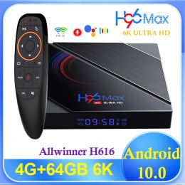 Box H96 MAX H616 Smart TV Box Android 10 4GB 32GB 64GB Allwinner H616 4K 6K H.265 HD BT Media Player 2.4G 5G Wifi Set Top Box TVBox