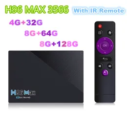 Box H96 Max RK3566 TV Box Android 11.0 1000LAN 4G 32G 8G 64G 128G TVBOX BT 3D 2.4G 5G WiFi 8K HDR Video Media Set Box