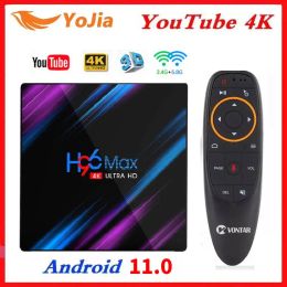 Box H96 Max Smart TV Box Android 11.0 RK3318 4 Go RAM 64 Go ROM 4K WiFi Odtwarzacz Multimedialny Android 11 10 H96max TVBox YouTube Deko
