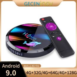 Boîte H96 Max X3 Android 9.0 Smart TV Box 8K 1000M AMLOGIC S905X3 2.4G 5G WIFI 1080P 4 Go RAM 64 Go 128 Go Rom Media Player Set Top Box