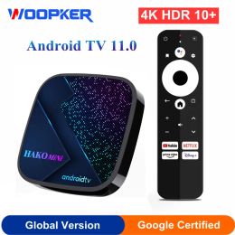 Box Hakomini 4k Android TV Box Amlogic S905Y4 DDR4 4 Go 32 Go Dual WiFi BT 5.0 AV1 HDR 10 Version mondiale de lecteur multimédia certifié Google