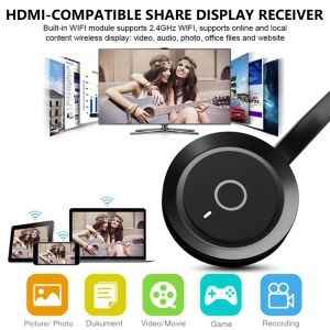 Box HDMICOPATIBLE TV Stick 2.4G 5G 4K Dongle numérique pour TV Miracast AirPlay Wiless WiFi Affichage pour iOS Windows Andriod PC