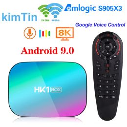 Box HK1 Box 4 Go 32 Go 64 Go TV Box 8K AMLOGIC S905X3 Android 9.0 1000M 2,4G 5G WIFI 1080P 4K 60FPS X3 Max 128 Go Media Player Media