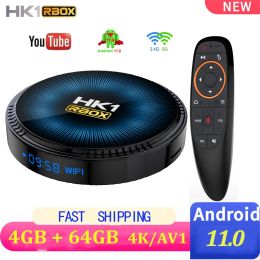 Box HK1 RBOX W2 TV Box Android 11 Amlogic S905W2 4GB 64GB 2G / 5G DUAL WIFI 4K HD AV1 BT YOUTUBE Google Media Player Smart TVBox 2G16G