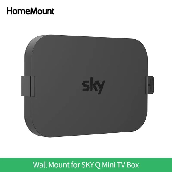 Box Homemount Wall Mount Support pour Sky Q Mini TV Box Boîte d'étagère auto-adadhésive Ménage en intérieur Accessoires d'espace de sauvegarde noir