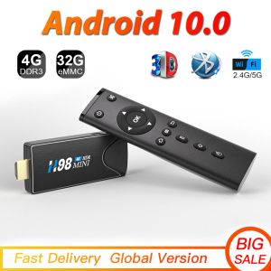 Box Hongtop TV Stick Android 10 2/4GB 16/32GB Bluetooth Voice Assistant Smart TV Box Android 4K HD Set Topbox