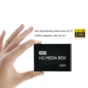 Box Larryjoe Car Mini Media Player 1080p Mini HDD Media Box TV Box Video Multimedia Player Full HD avec SD MMC Carte Reader 100MPBS
