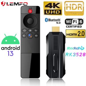 Box Lemfo ATV Android 13 Smart TV Stick Mini Chipset RK3528 4K 8K HDR WIFI6 2GB RAM 16GB ROM HDMI Media BT5.0 2023 Assistant vocal