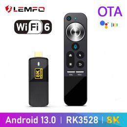 Box Lemfo H96max M3 Smart TV Stick Android 13 RK3528 8K WiFi6 Contrôle vocal Android TV Box 2 Go 16 Go OTA Media Player