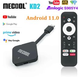 Box MECOOL KD2 TV Box Android 11 Google certifié Smart TV Stick Amlogic S905y4 4 Go 32 Go 4k 2.4G 5G WiFi BT AV1 TV Dongle VS X96S