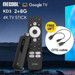 Box MECOL KD3 Android 11 TV Stick avec Dolby Audio 2 + 8G Google Certified TV Stream Streadia Receiver Stick Home Media Media Player