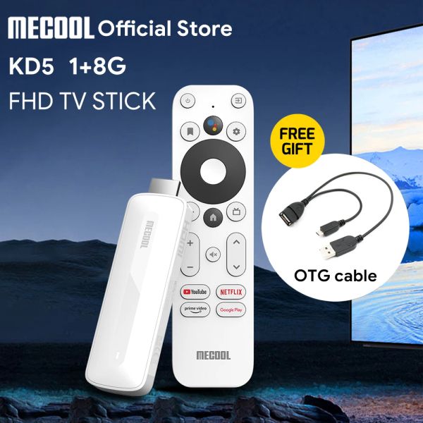 Box MECOol KD5 Android 11 TV Stick avec Amlogic S805X2 BT 5.0 WiFi 2.4G / 5G 1 + 8G avec Google certifié très rapide Mini Media Player