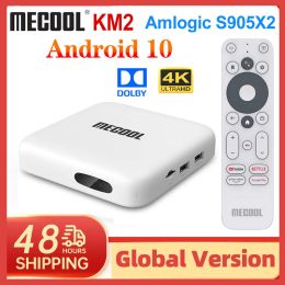 Box MECOOL KM2 Smart TV Box Android 10 Certifié Google 2 Go RAM 8 Go Rom USB3.0 BT4.2 2T2R double WiFi HDR10 4K Set Top Box
