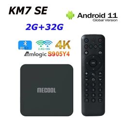 Box MECOOL KM7 SE AMLOGIC S905Y4 Android 11 TV Box 4K ATV Google certifié 2 Go 32 Go BT5.1 Player média PK KP1 KM2 KM7 plus