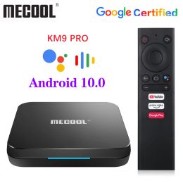 Box MECOol KM9 Pro Google Certyfikat Androidtv Android10 4 Go 32 Go Km2 2GB 16 Go Processeur Amlogic S905X2 9,0 km3 ATV 4G 64G 4K Smart TV Smart