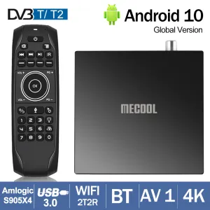 Box MECOol KT1 DVB T2 Android TV 10 AMLOGIC S905X4 DVBT2 Fast Set Top Box 2 Go 16 Go AV1 BT4.2 WiFi 2.4g / 5g LAN Dolby Smart TV Box
