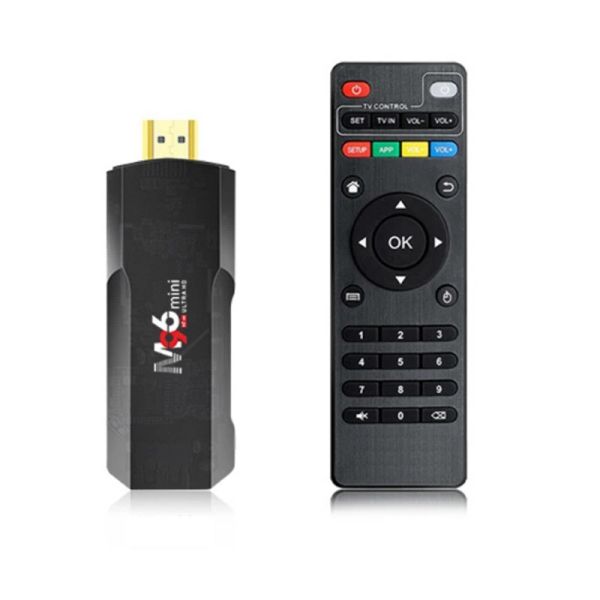 Box Mini TV Stick H313 4K Player Android Smart TV Box Atv HD Set Top Box TV Stick para Google YouTube Eu Plug