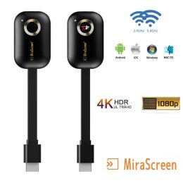 Box Mirascreen G9 Plus draadloze HDMI Android TV Stick Miracast AirPlay Mirror Screen Mirroring Ezmira Cast 5G 4K 1080p voor iPhone -pc