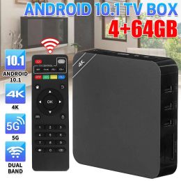 Box MX9 RK32228A/H3 Smart TV Box Android 10.1 4GB + 64GB 4K para YouTube 2.4G + 5G Reproductor de medios WiFi TVBox Set Top TV Recibe