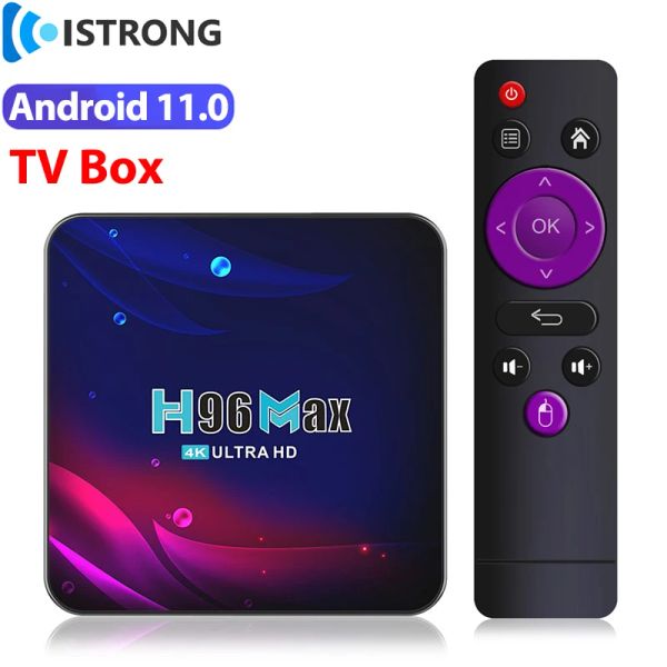 Box Network Set Top Box H96 Max V11 Smart TV Box Android 11 Media Player 16G/32G/64G 3D 4K HDR 2.4G 5G WiFi Bluetooth4 USB3 Receptor