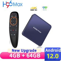 Box New Android 12 H96 MAX V12 RK3318 Smart TV Box 4GB 32GB 64GB 2.4 5G WiFi BT H96MAX Media Player Asistente de voz Set Top Box 2022