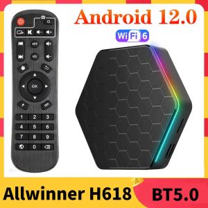 Box New Android 12 TV Box 4K Media Player Android 12.0 4GB RAM 64GB ROM Allwinner H618 Set Top Box BT5.0 USB3.0 Dual WiFi 2G16G