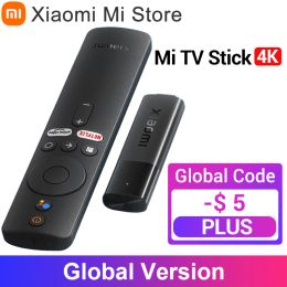 Box Nieuwe Global Version Xiaomi Mi TV Stick 4K Android 11.0 Portable 4K Streaming Media 2GB 8GB Ondersteuning Multilanguages ​​TV Dongle