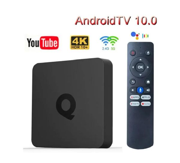 Caja nueva iATV Q1 Dispositivo de TV inteligente Allwinner H313 Android 10 TV 2G/8G 2G16G 4K BT 2,4G/5G WiFi HDR BT control remoto por voz VS hako pro