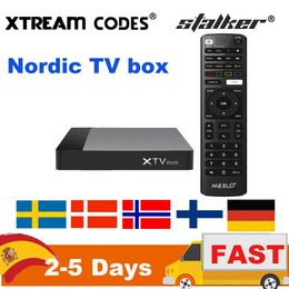 Box New Nordic TV Box Meelo Plus XTV Duo Xtream Codes Stalker Android 11 Amlogic S905W2 4K HDR 2GB 16 Go Smart Media Player Full Europe