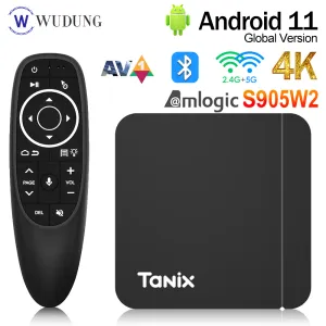 Box New Tanix W2 Android 11 Smart TV Box Amlogic S905W2 2GB 16GB 2.4G/5G Dual WiFi BT Set Top Box Media Player Pk Tanix TX3