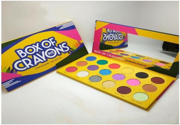 CAJA DE CRAYONES Paleta de sombras de ojos 18 colores Cosméticos Paleta iSHADOW amarilla Sombra de ojos mate brillante Paletas de maquillaje de ojos de belleza 231230299