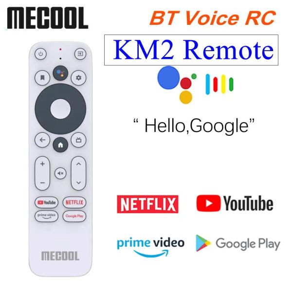 Box Reemplazo de control remoto de voz de Mecool KM2 para KM2 Google Netflix Prime Video 4K Certificado Android TV Box