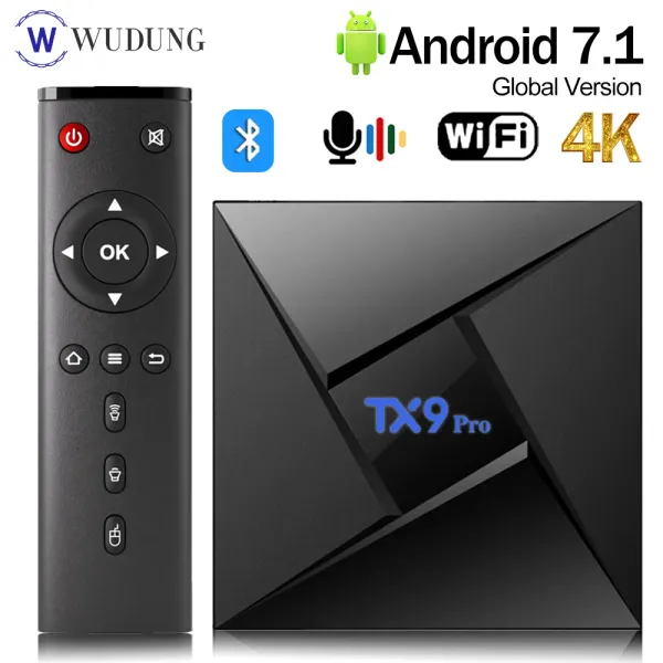Box Tanix Original TX9 Pro Smart TV Box Android Amlogic S912 2 Go 8 Go 16 Go TX9PRO 2.4G WiFi 4K HDR VIDEO Média Player Settop Box