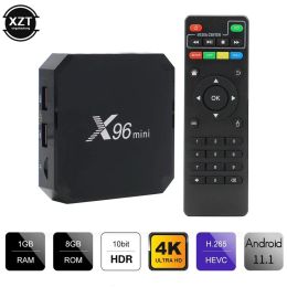 Box Original X96 Mini Android 110 Smart TV Box Amlogic S905W2 Quad Core 2 Go 16 Go Double Player WiFi Media X96MINI Set Top Box 1G 8G 2401